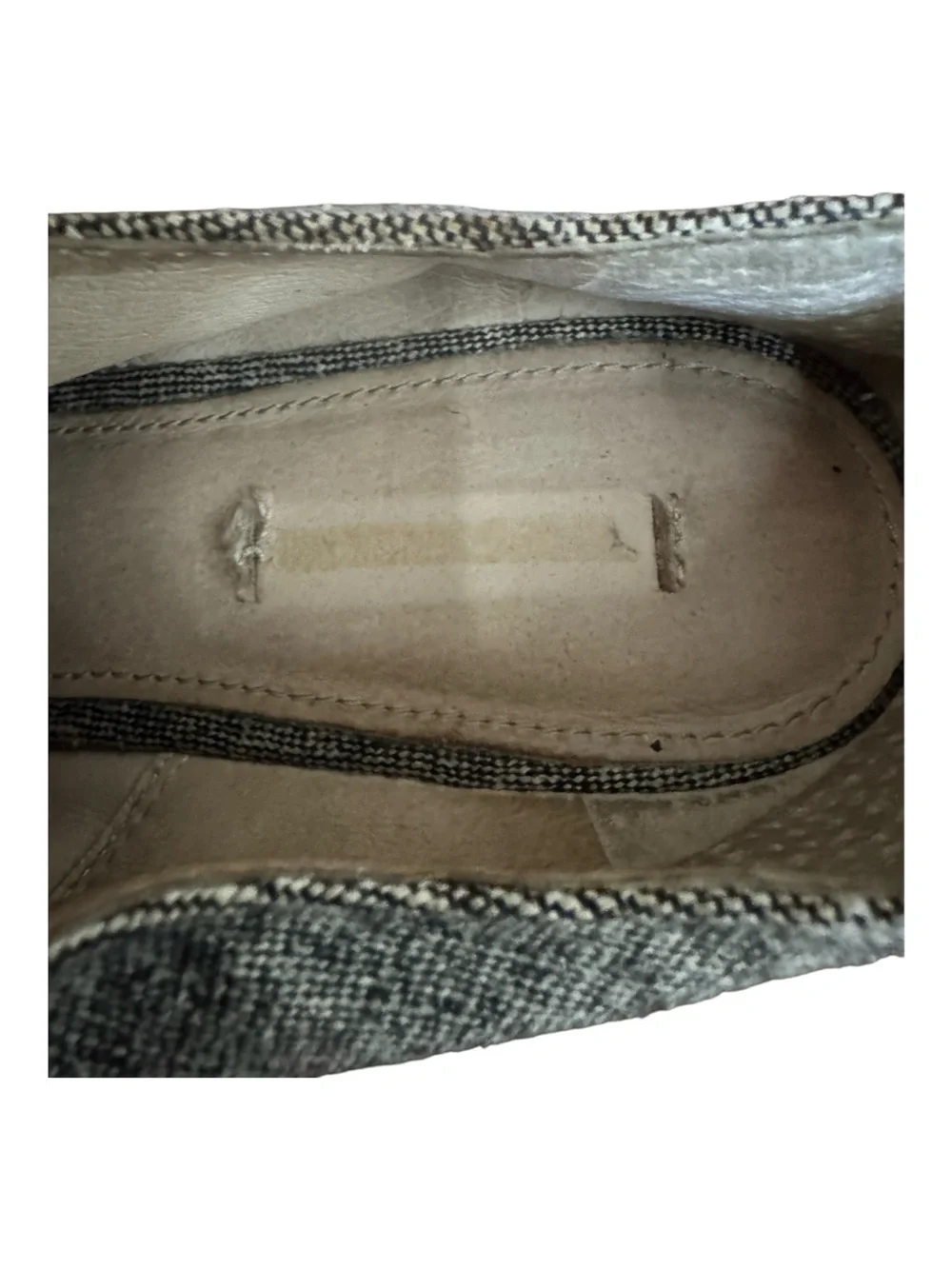 Louise et Cie Tweed Oxford Shoes Gray Leather Sole Size 8M / EU 38